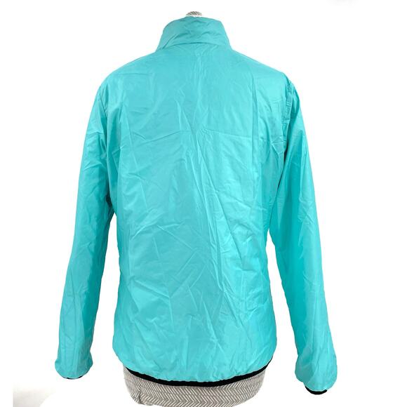 Aqua Black Reversible Light Jacket White Floral Blue Picture Organic Loys Size M - Picture 7 of 16